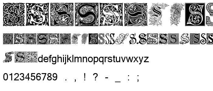 Ornamental Initials S font